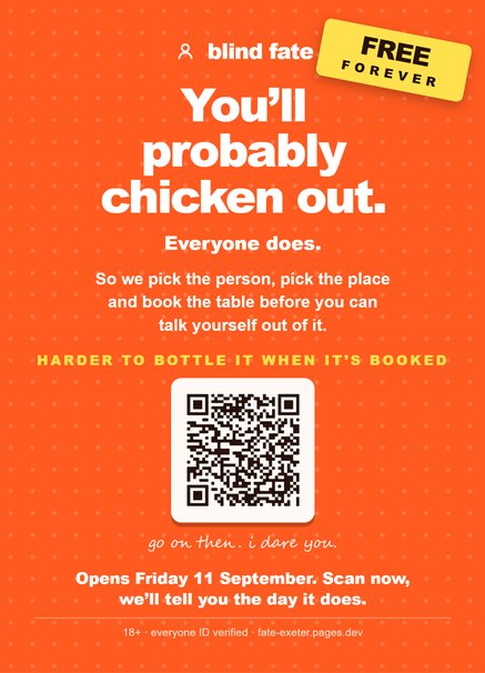 Youll probably chicken out